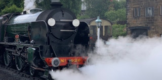 A steam train