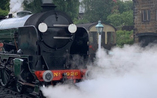 A steam train